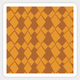 Geometric Diamonds Design (Orange) Sticker